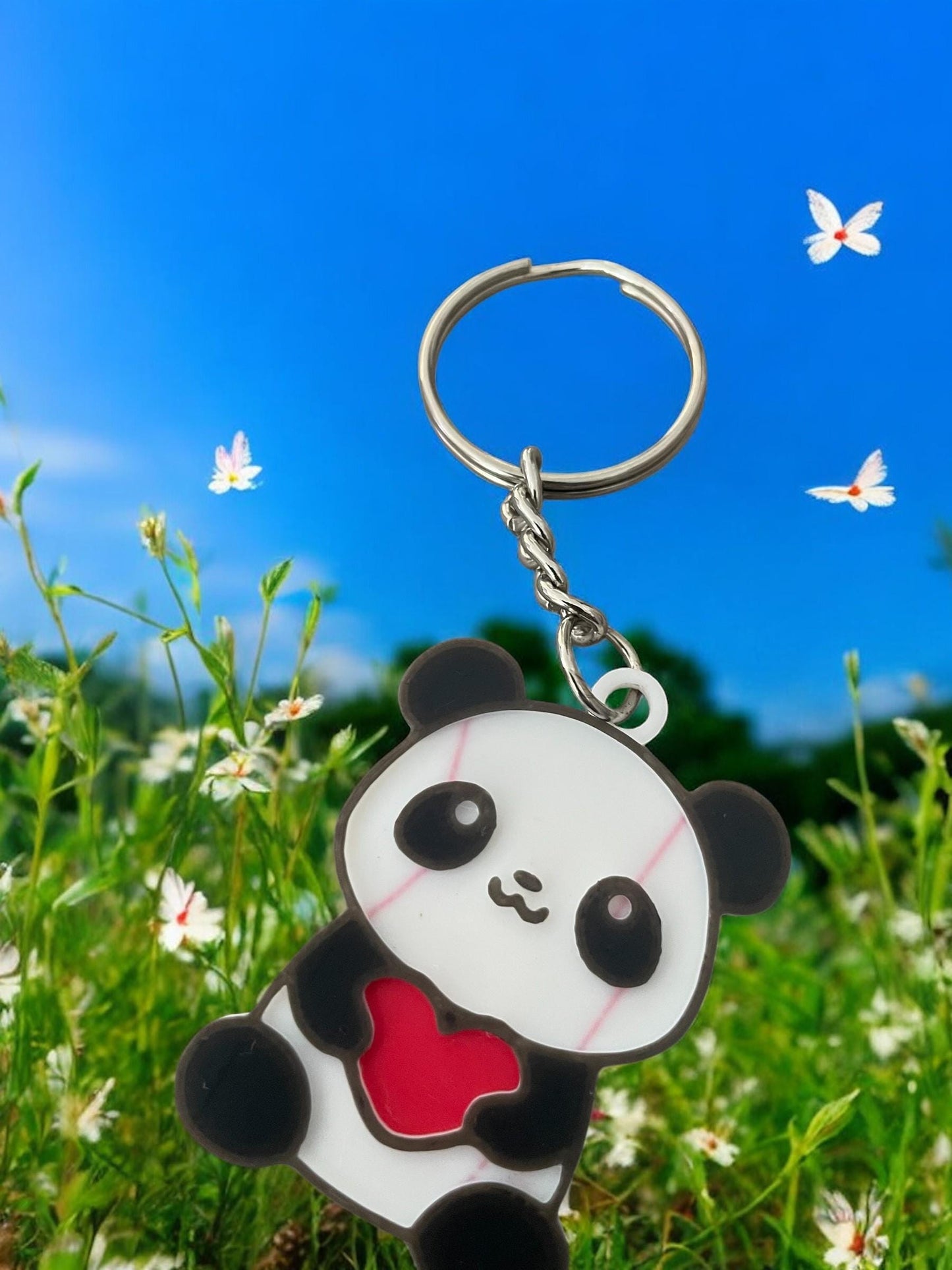 Kawaii Panda Keyring - Adorable and Practical School Bag Accessory