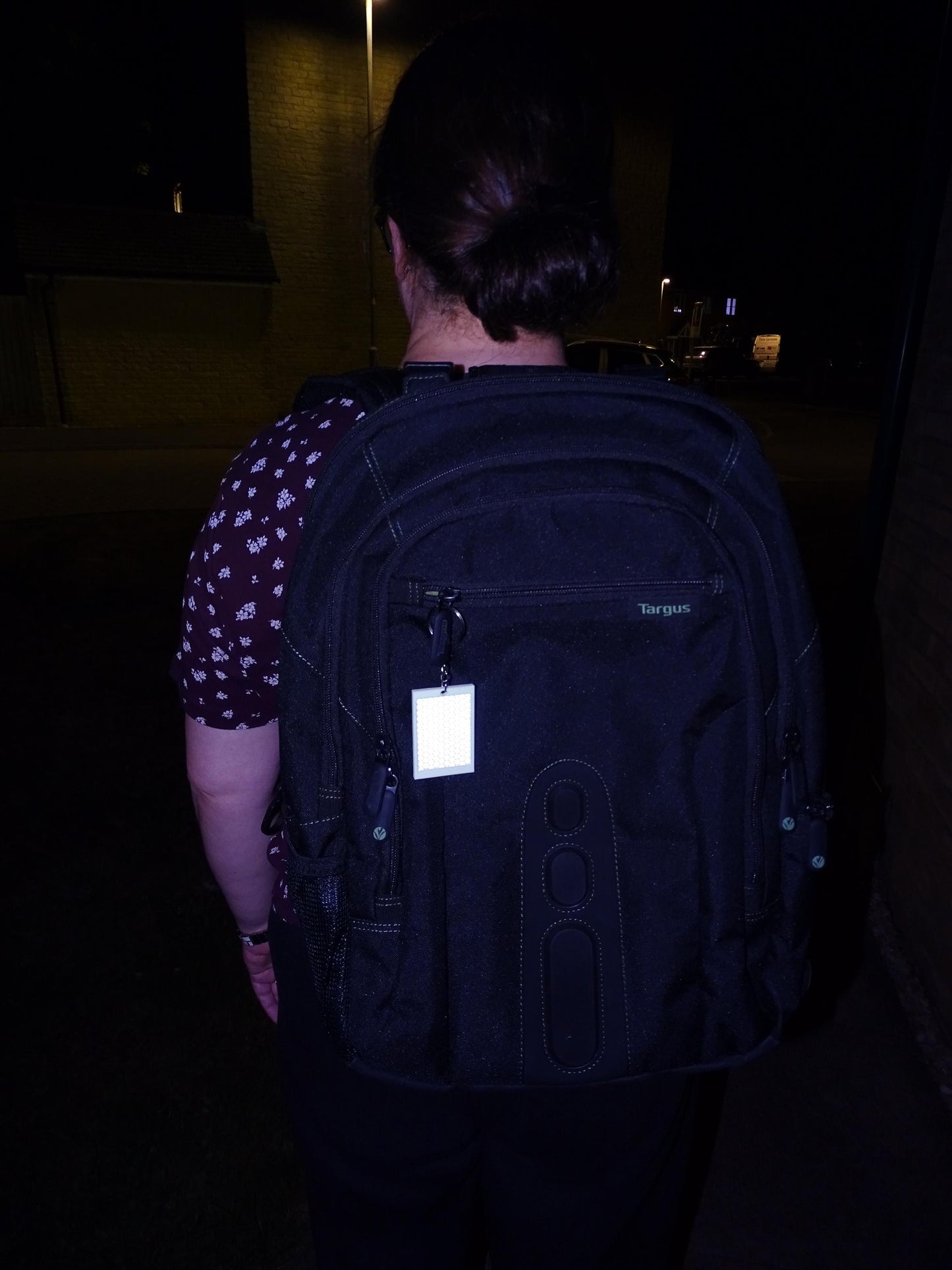 Handmade Reflective Backpack Keychain - Safety Key Ring for Backpacks